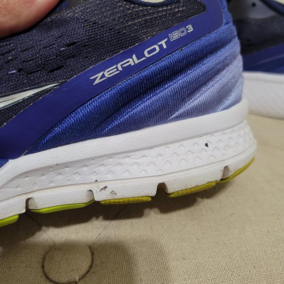 Saucony Women's Zealot ISO 3 Size 10.5 Running Shoes Blue S10369-2 - Picture 7 of 9